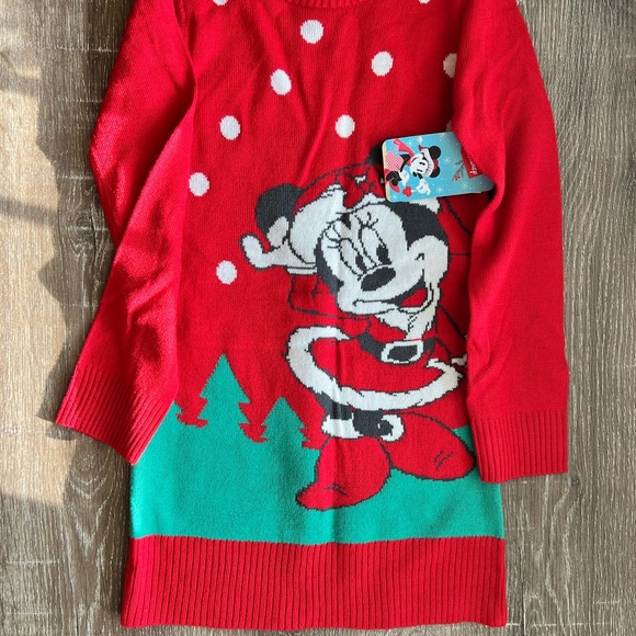 Disney Minnie Mouse Christmas Sweater Dress.  NWT. - Picture 2 of 3